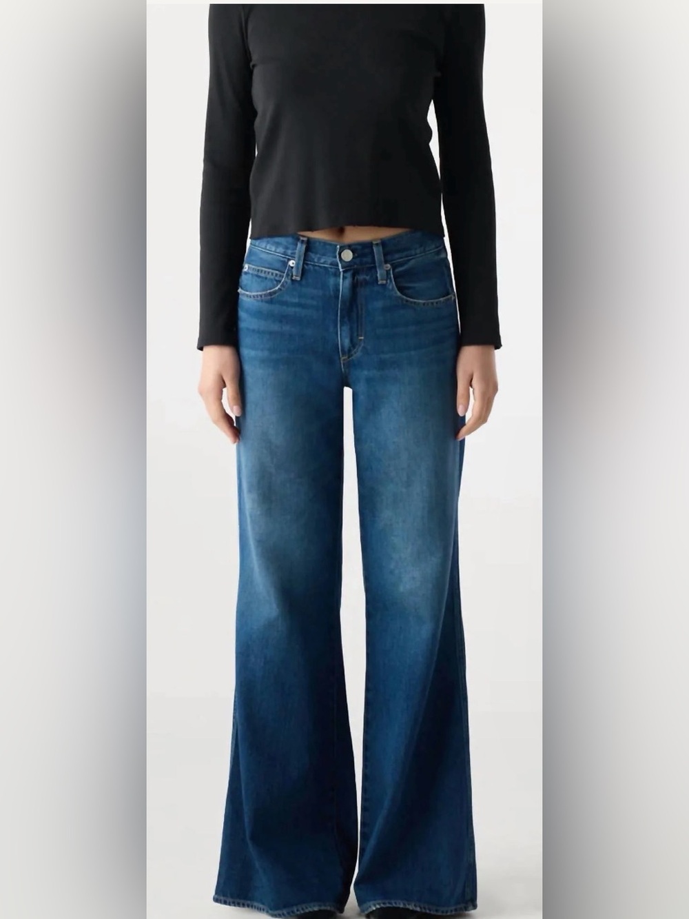 NEW w tags AMO 26 faith flare soft lightweight denim in attraction navy 338$